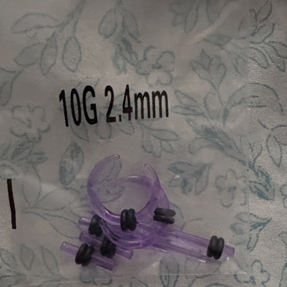 Purple Circular Barbell with Black Accents
